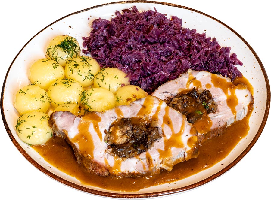 Karkówka z grzybami